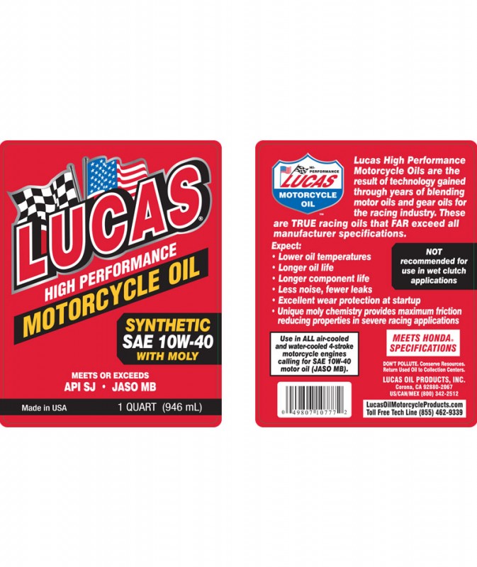 HIGH PERFORMANCE SYNTHETIC OIL MOLY 10W40